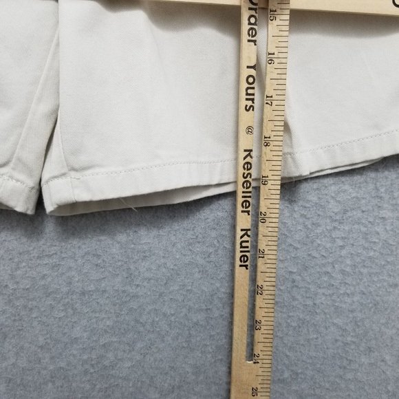 Trader Bay‎ Shorts Mens 38 Off White Chino Casual Pockets Pleated Outdoor - Picture 9 of 10